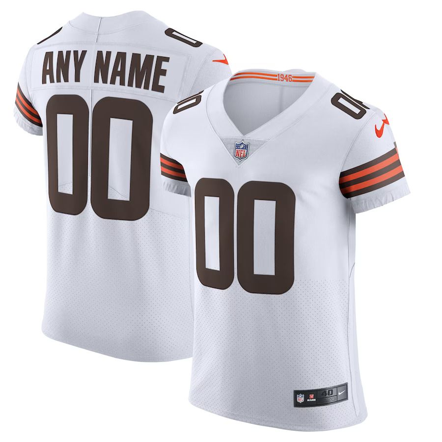 Men Cleveland Browns Nike White Vapor Elite Custom NFL Jersey->customized nfl jersey->Custom Jersey